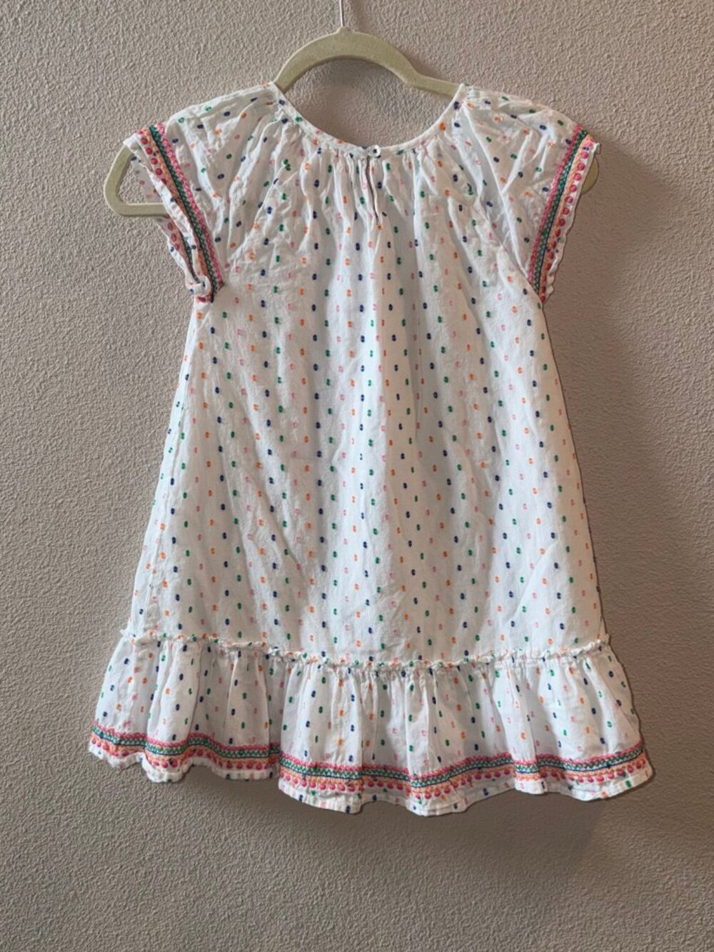 Mini Boden Polka Dot Dress with Tassel Detail 6-7Y - Picture 3 of 5